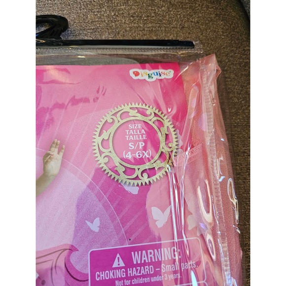 Disguise Glinda Deluxe Child Costume S/P 4-6X Pink Princess Halloween Dress NEW - Picture 3 of 10